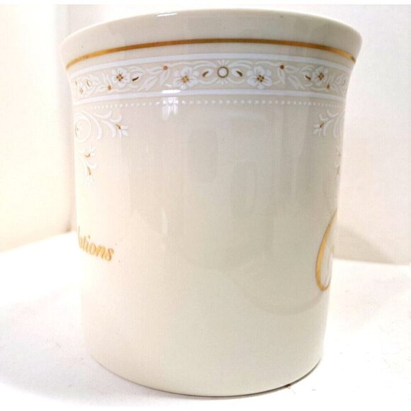 Lenox Set of 2 Bone China Mugs "Congratulations" and "Celebrate" Made in USA - Picture 9 of 12
